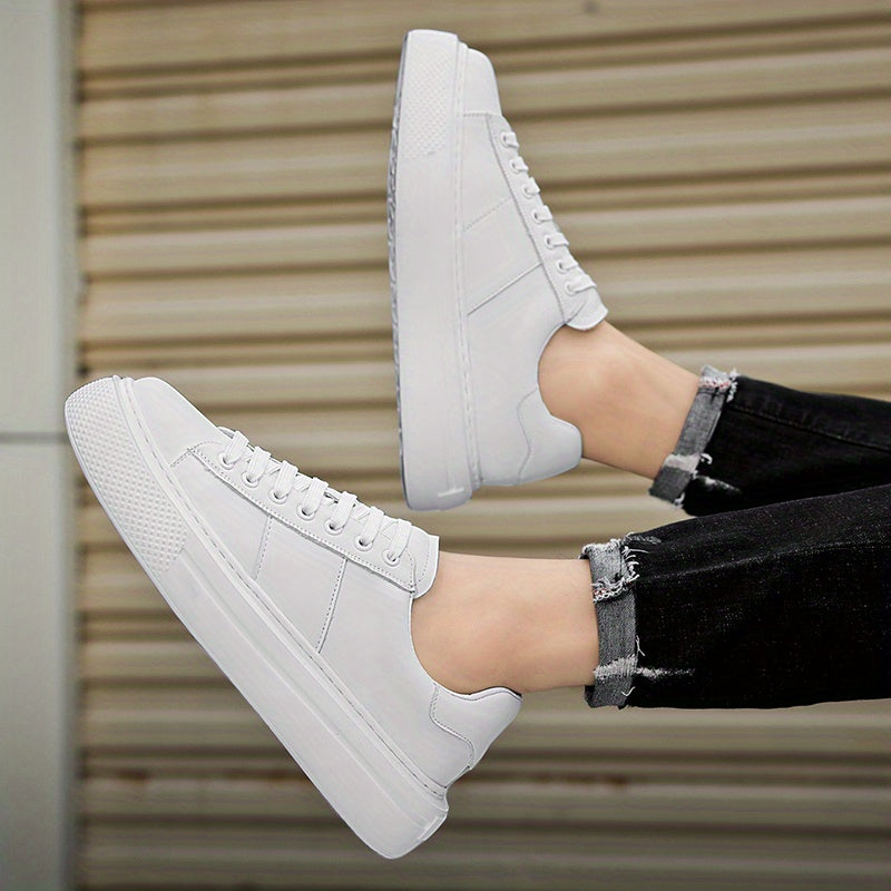 Men's Platform Lace-up Sneakers Chunky Skate Shoes