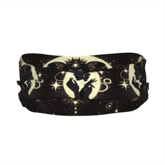 Triple Moon Unisex Sports Headband Sweat Wicking Stretchy Polyester