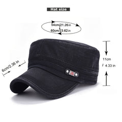 Casual Flat Cap Military Sun Hat Unisex Baseball Cap