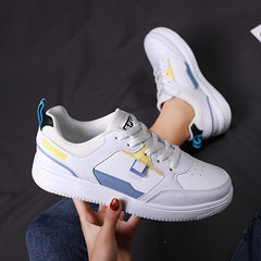 Breathable Mesh Casual Skate Shoes Lace up Flat Sports Shoes Women's Footwear