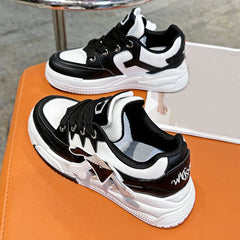 Women's Chunky Sneakers Non-slip Sports Shoes Low Top Thick Bottom