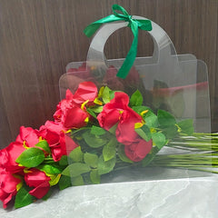 Tanabata Bouquet Bridesmaid Tote Bag PVC Gift Flower Packaging Bag