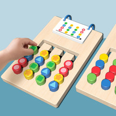 Wooden Matching Busy Toy for Kids Double Sided Educational Preschool Game