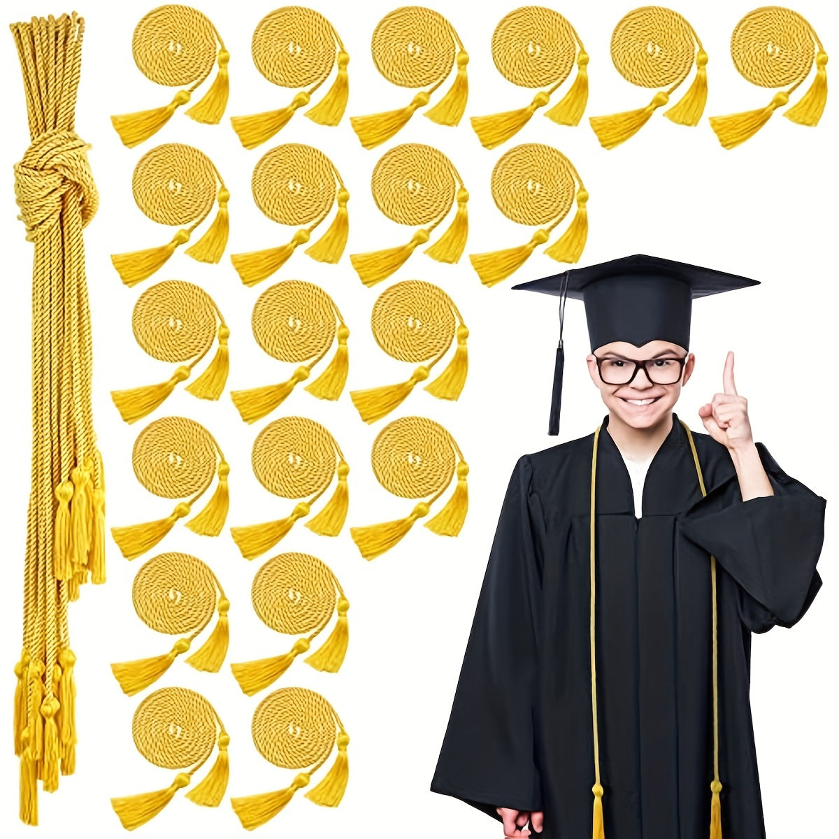 Graduation Cords Bulk Tassel Honor Cords Handfasting Cord Braided Polyester Yarn