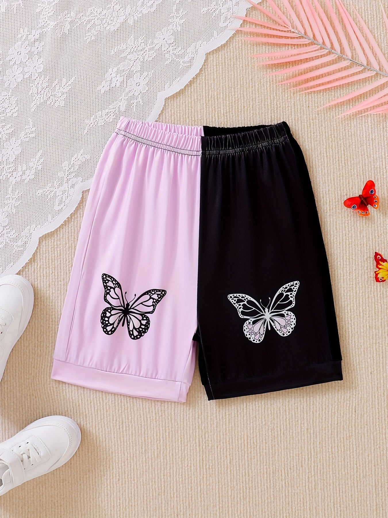 Soft Girls Butterfly Print Lounge Shorts