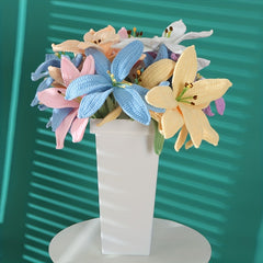 Creative Wool Crochet Flower Knitting Lily Gift Handicrafts Home Decor