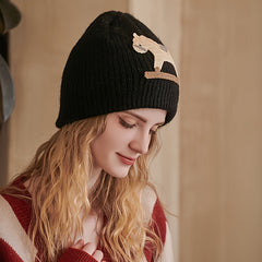 Animal Horse Knit Hat Skull Cap for Women Girls