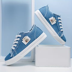 Women's Canvas Sports Shoes Lace-up Casual Walking Sneakers