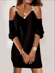 Cold Shoulder Bodycon Dress for Women's Club & Party