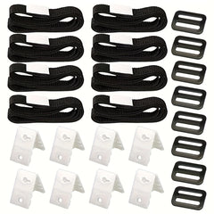 Solar Cover Reel Attachment Kit, 8 Straps & Fastener Tabs