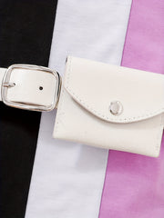 Girls' Colorblock Long Sleeve T Shirt Dress With Waistbag