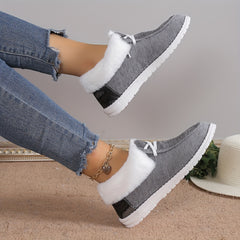 Women's Non slip Warm Walking Shoes Low Top Comfortable Sneakers