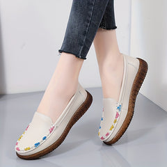 Women's Slip On Flat Loafers Soft Sole Walking Shoes