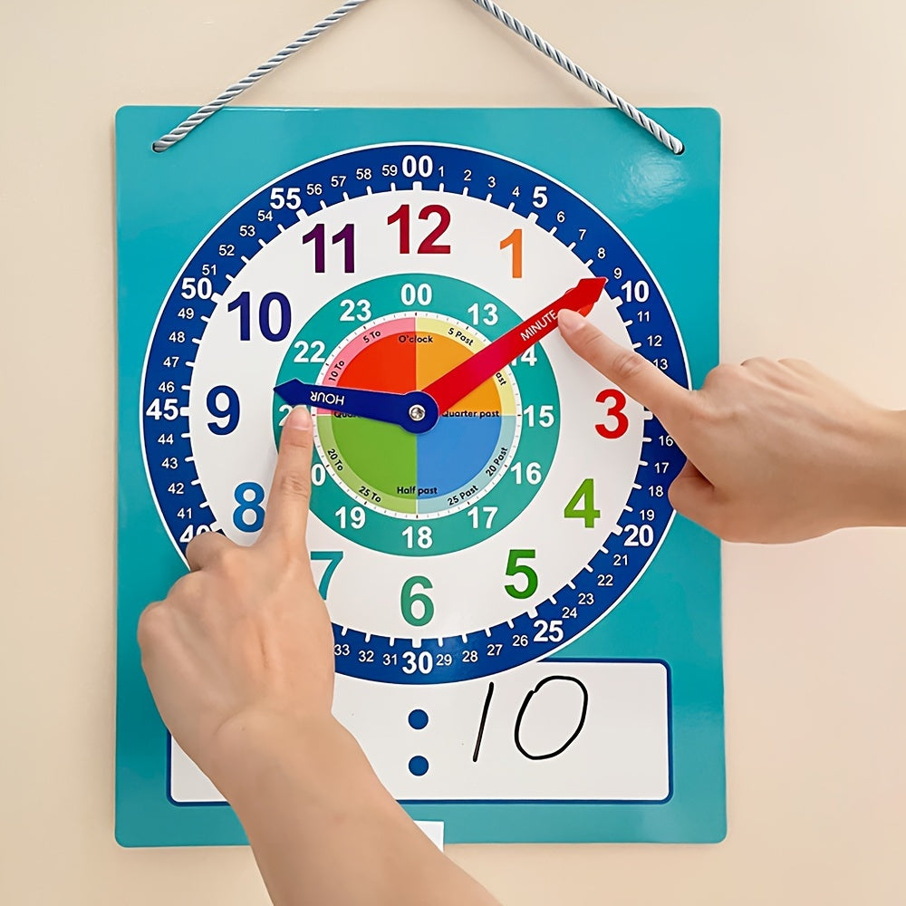 Teaching Clock for Kids - Easy Read Learning Clock for Time Telling
