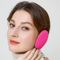 Soft Pink Fleece Lined Ear Muffs No Headband Hand Wash Fitted Fit