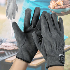 1pair Heat Resistant BBQ Gloves for Outdoor Picnic and Barbecue
