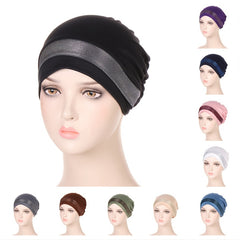 Glitter Bandana Cap Turban for Women, Hijab Cap Wrap Headscarf
