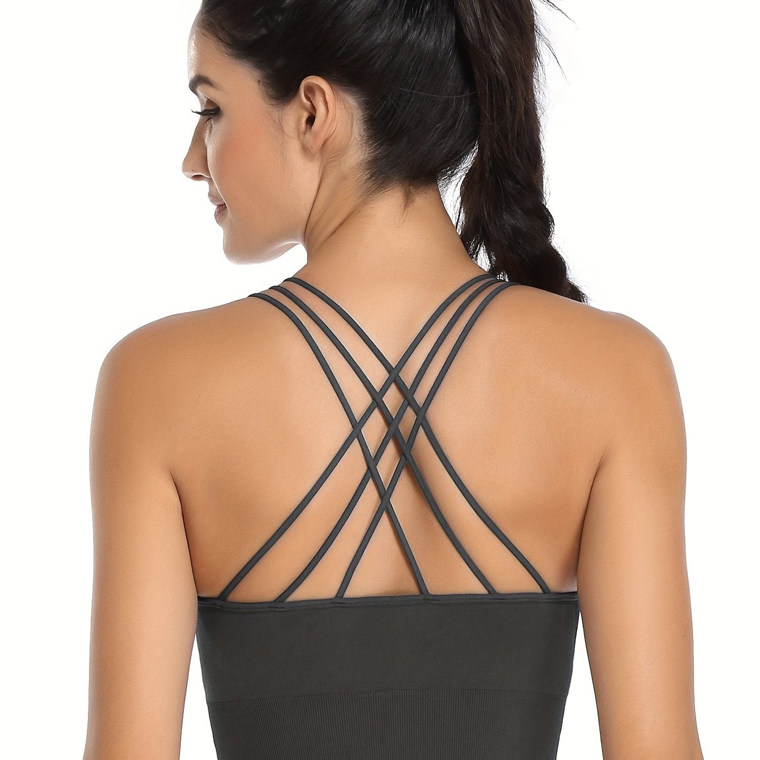 Women's Seamless Padded Sports Bra Comfortable Running Vest