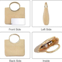 Women's Crystal Rhinestone Evening Clutch for Wedding Gala