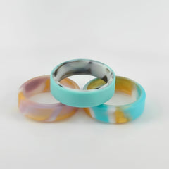 3 Pack Silicone Rings for Women and Men, Fashionable and Double-Layered Styles