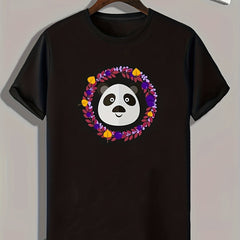 Panda Pattern Print Men's Sports T-shirt Graphic Tee