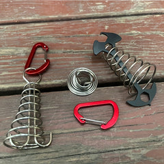 5pcs Stainless Steel Tent Fishbone Ground Nails with Bottle Opener Screwdriver