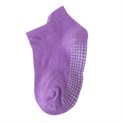 Toddler Girls Non-Slip Socks, 6 Pairs, Standing Pine Dot Design