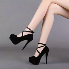 Sexy Stiletto Heels Cross Strap Nightclub Pumps