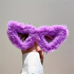 Heart Frame Sunglasses Oversized One piece UV400