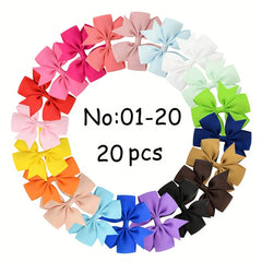 20pcs Baby Girls Bowknot Hair Clip Hair Pin Hair Accessories