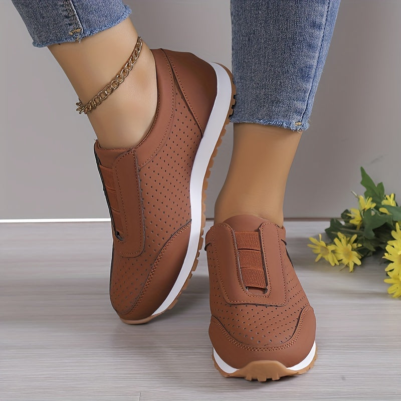 Women's Perforated Breathable Slip On Sports Shoes