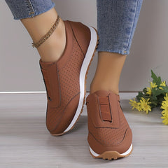 Women's Perforated Breathable Slip On Sports Shoes