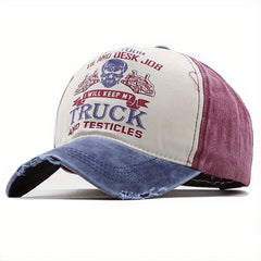 Distressed Denim Baseball Cap Washed Hat