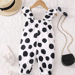 Baby Girls Polka Dot Ruffles Romper Jumpsuit Toddler Clothes
