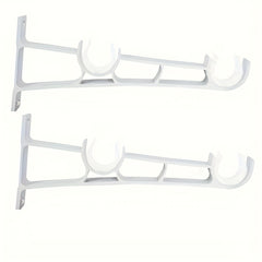 Heavy Duty Double Curtain Rod Hanger Wall Mount Hooks Metal Holder