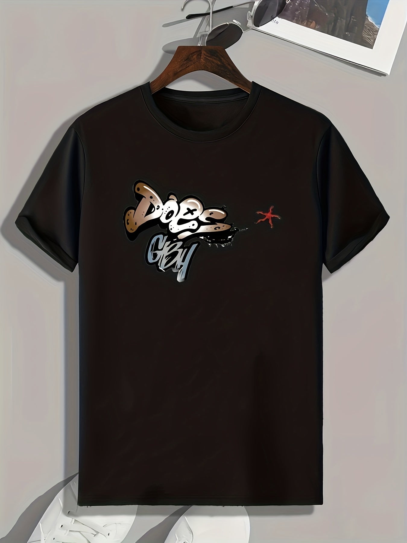 Creative Letters Print Men's Graphic T shirt for Summer