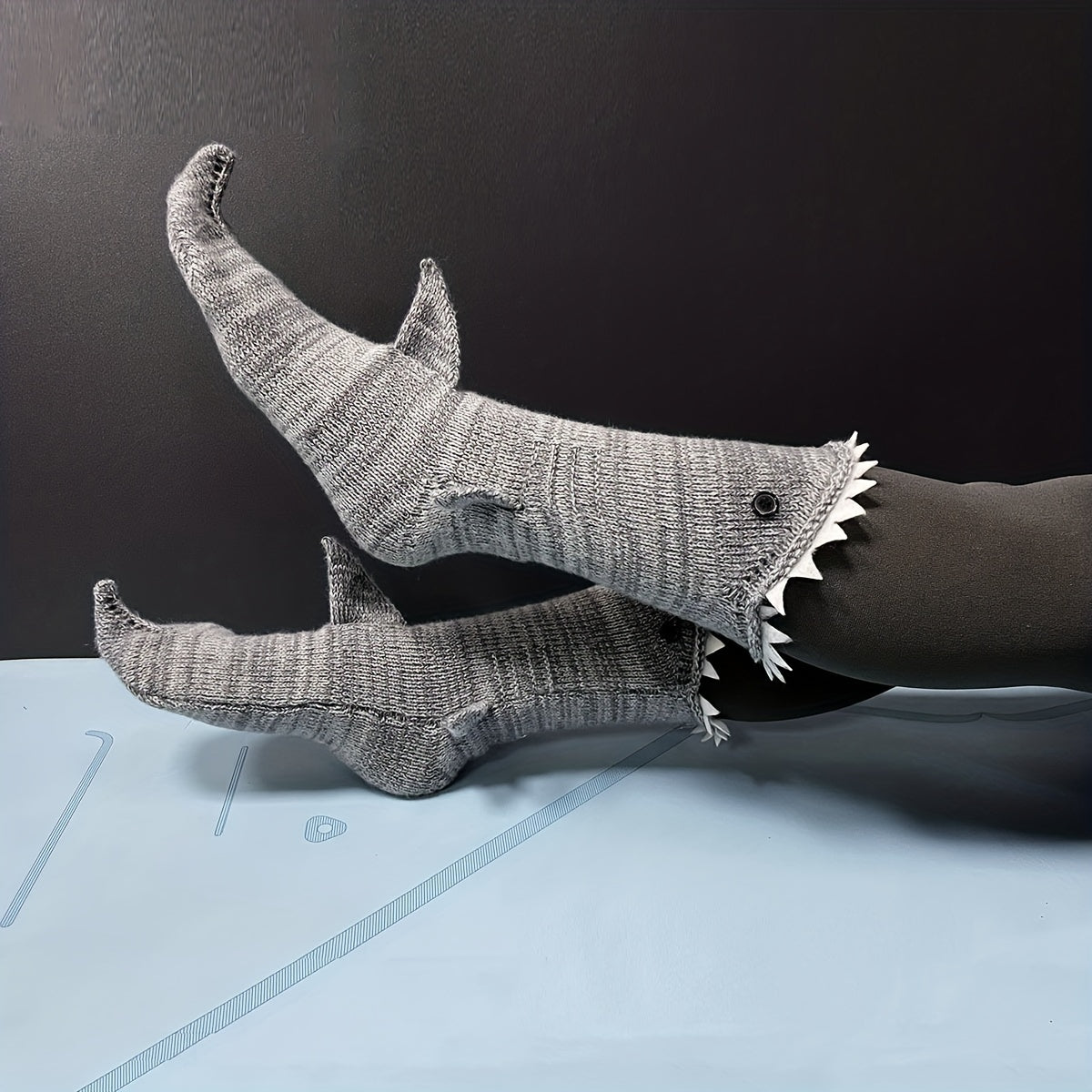 Funny Shark Knit Socks & Floor Mid Tube Socks Women's Hosiery
