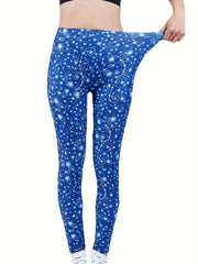 Feather Pattern Yoga Leggings for Women