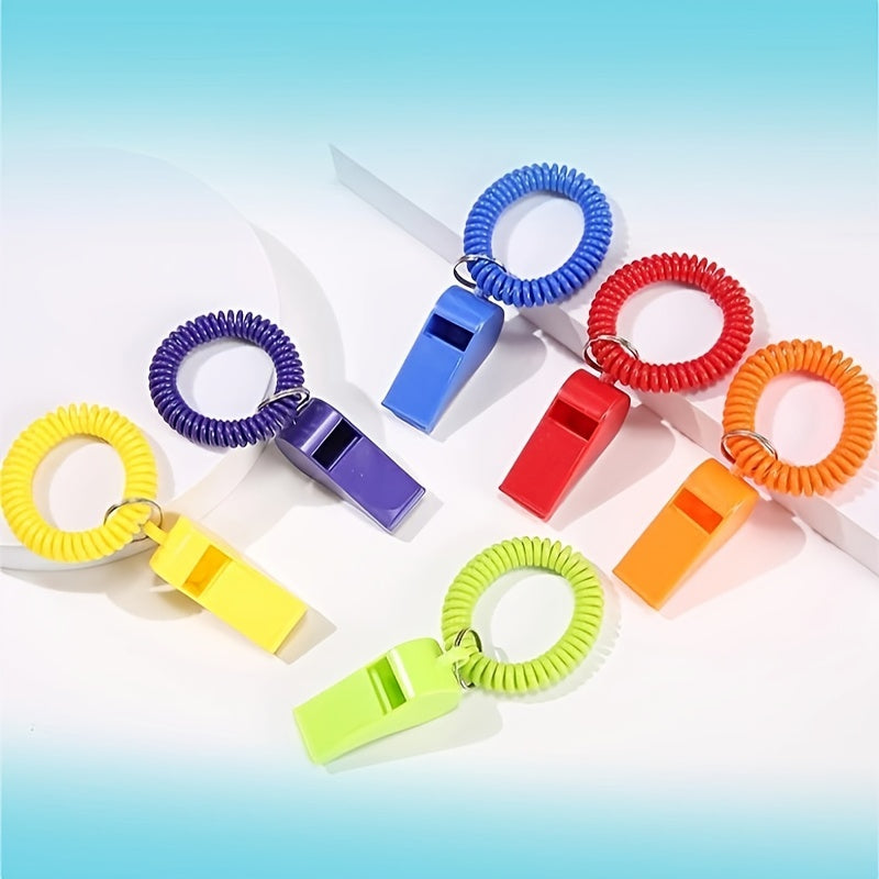 Colorful Referee Whistle With Wristband - Outdoor Sports Supplies