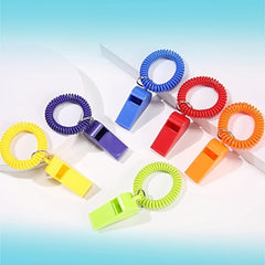Colorful Referee Whistle With Wristband - Outdoor Sports Supplies