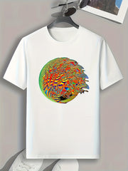 Artistic Pattern Men's Graphic T-shirt for Summer
