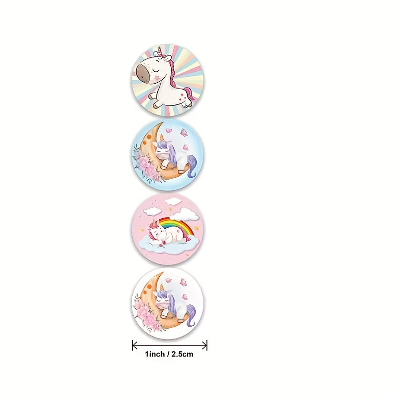 500pcs Cartoon Unicorn Fun Stickers for Students Decorative Envelope Seal Label