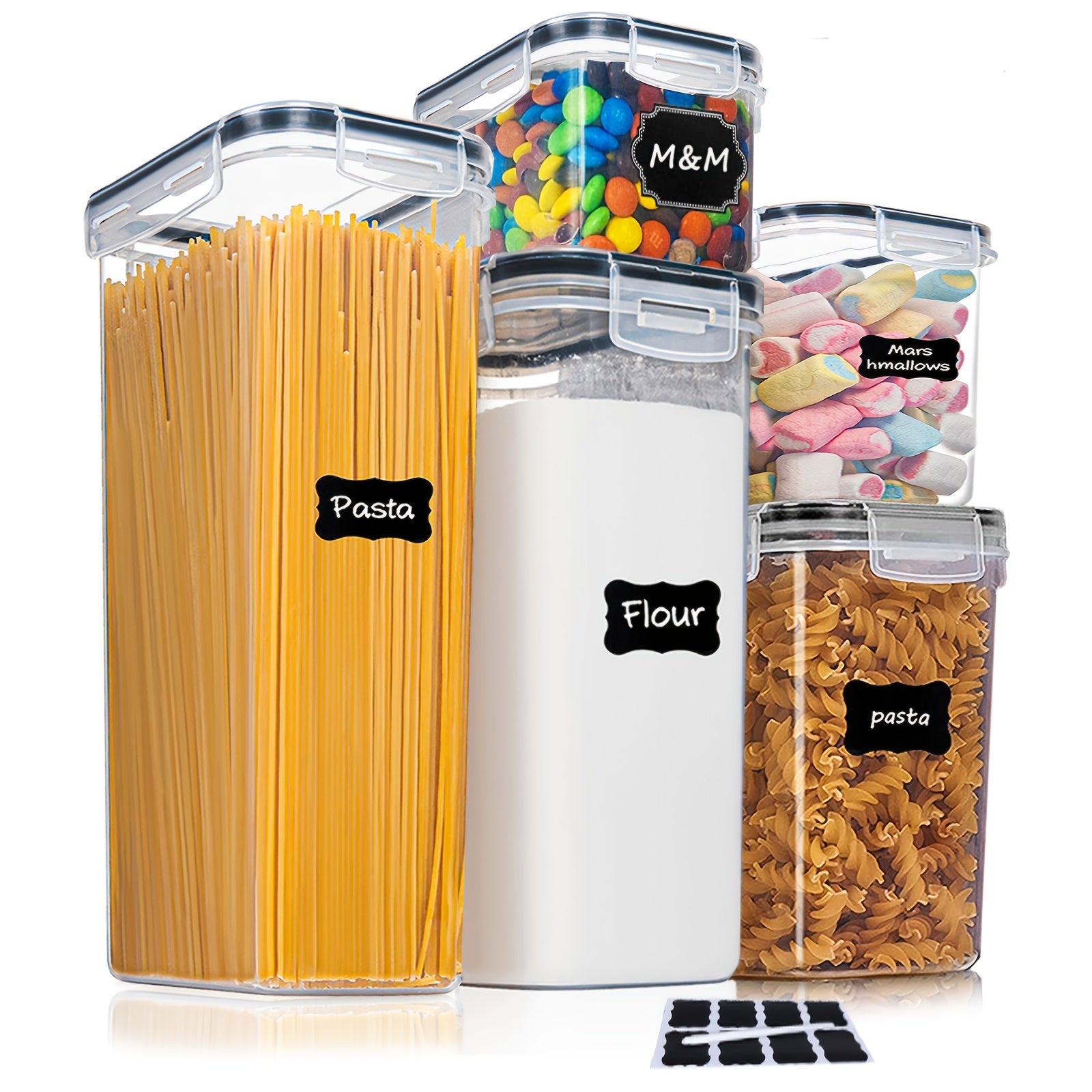 10pc Airtight Food Storage Containers BPA-Free for Pasta Flour