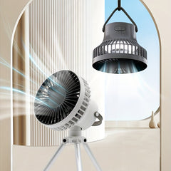 Portable USB Fan with Rechargeable Battery and LED Night Light