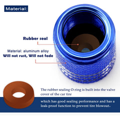 5pcs Aluminum Alloy Bike Valve Caps Alien Pattern Valve Cover