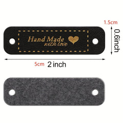 30pcs PU Leather Label Stitching Label DIY Sewing Label