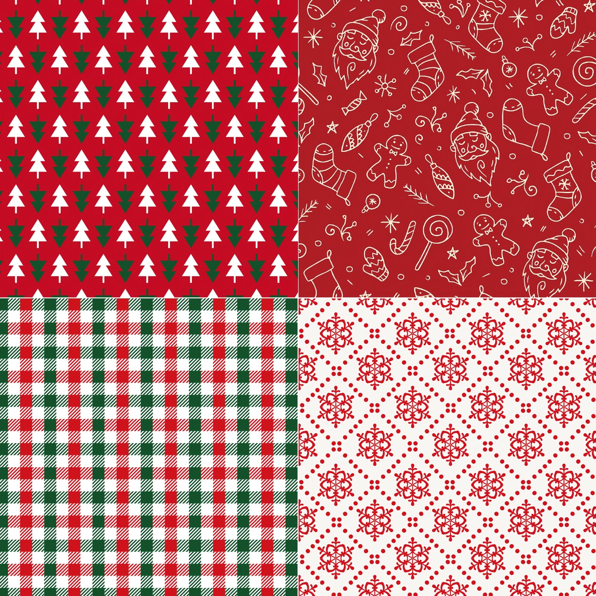 Christmas Scrapbook Paper Pad - 24 Sheets Single Sided Pattern Paper