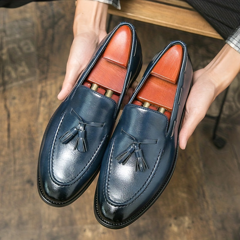 Men's Tassel Loafer Shoes Lightweight Non slip Dress Shoes