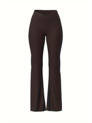 High Waist Yoga Pants Butt Lifting Flared Fitness Trouser