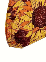 Graphic Print Baggy Jumpsuit Casual V Neck Sleeveless Summer Jumpsuit